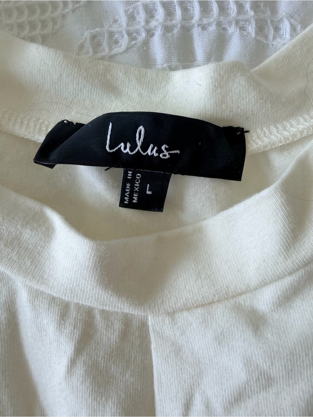 Lulu's Cream Short-Sleeve Ruched Front Tee - Picture 3 of 3